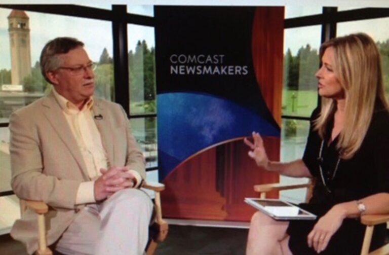 As AWC President, being interviewed by Sabrina Register for a statewide Comcast (Xfinity) broadcast, highlighting the priorities of Washington’s cities.